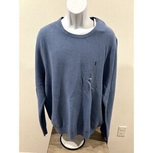 Polo Ralph Lauren Mens Classic Blue Heather Pullover Mesh-Knit XXL Crew Neck New